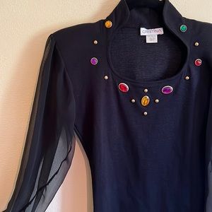 Vintage Halloween Bejeweled Body-con Dress